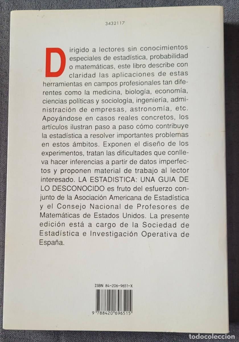Libros de segunda mano de ciencias: Libro la estad&iacute;stica una gu&iacute;a de lo desconocido - Foto 2