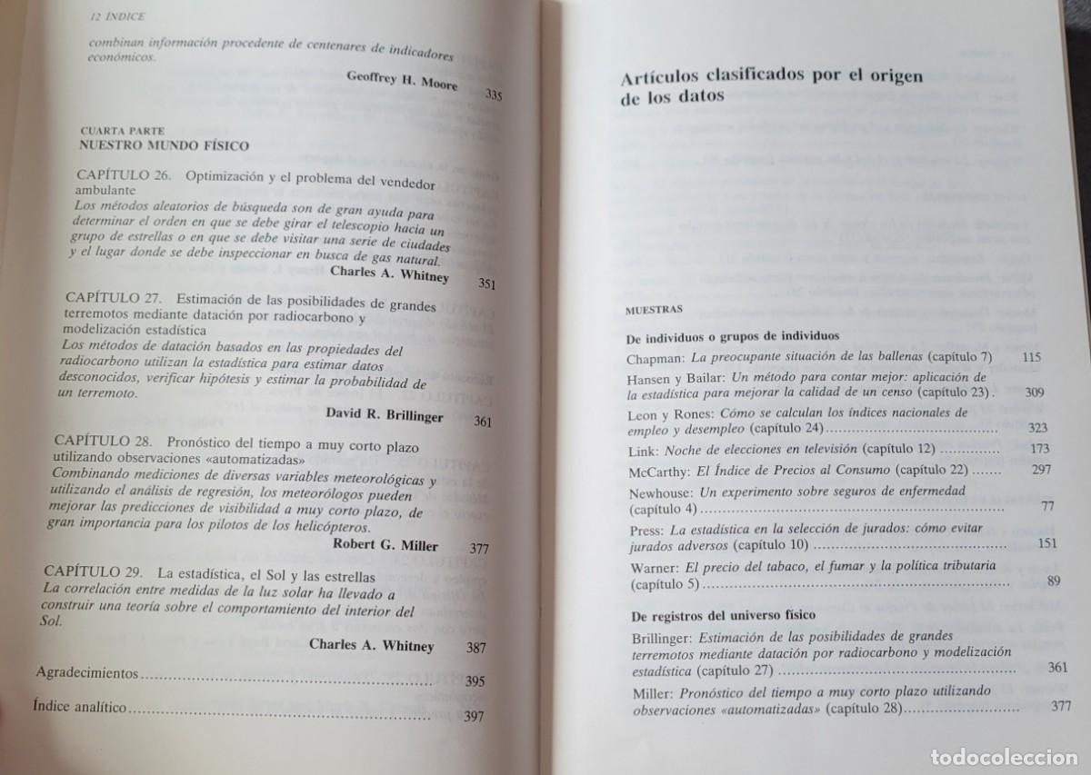 Libros de segunda mano de ciencias: Libro la estad&iacute;stica una gu&iacute;a de lo desconocido - Foto 7