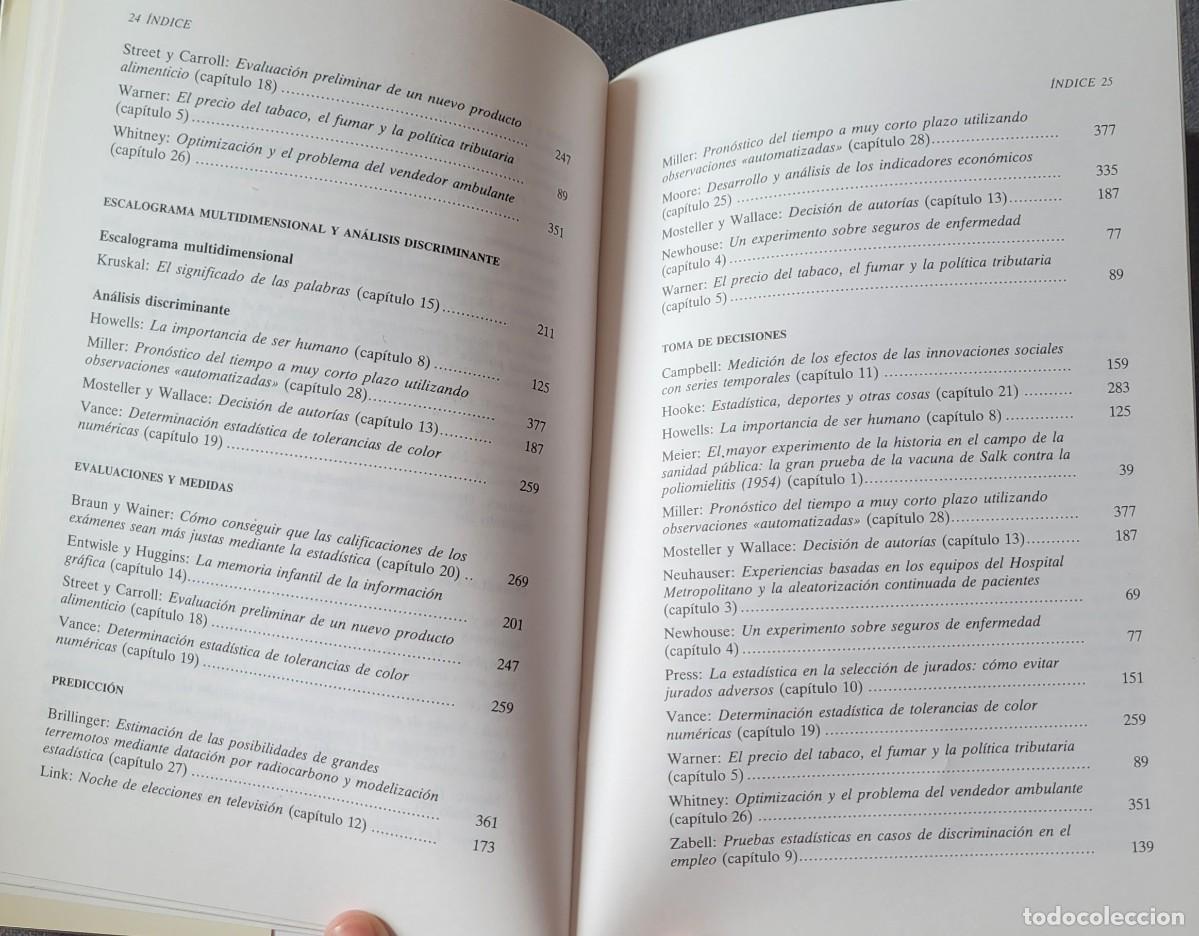 Libros de segunda mano de ciencias: Libro la estad&iacute;stica una gu&iacute;a de lo desconocido - Foto 8