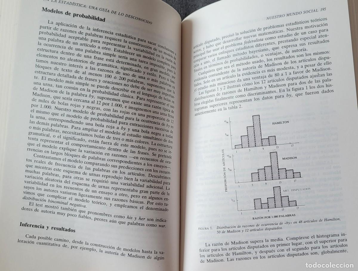 Libros de segunda mano de ciencias: Libro la estad&iacute;stica una gu&iacute;a de lo desconocido - Foto 10