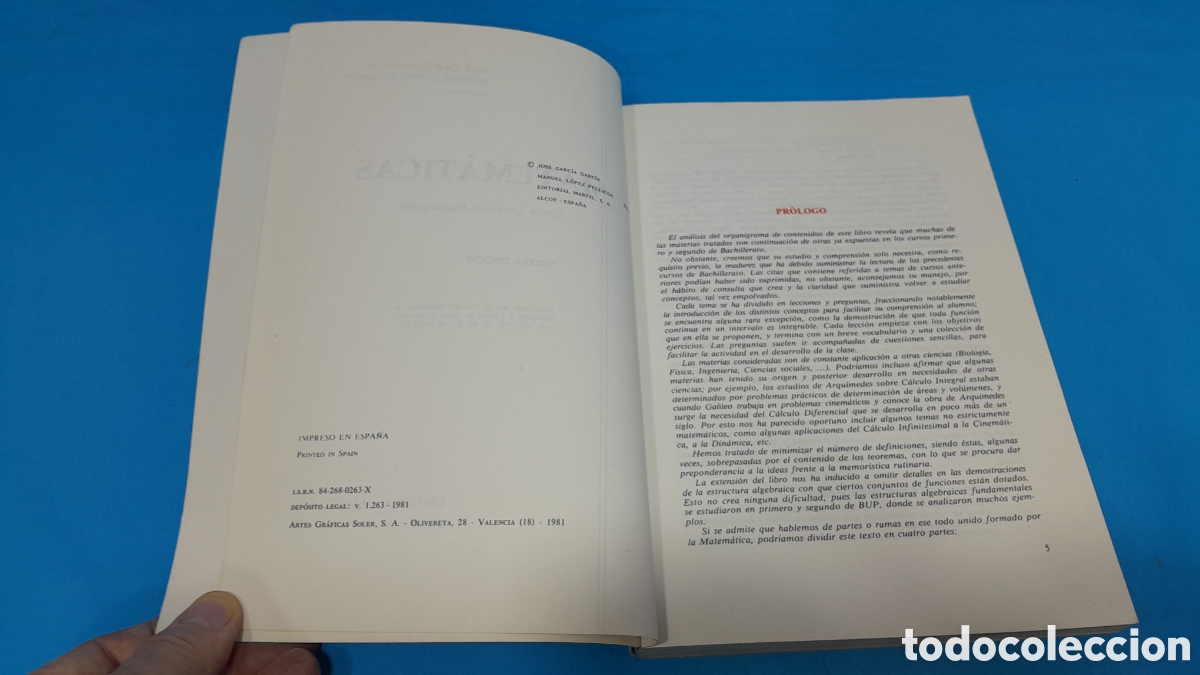 Libros de segunda mano de ciencias: MATEM&Aacute;TICAS - TERCER CURSO DE BACHILLERATO - MARFIL - Foto 4