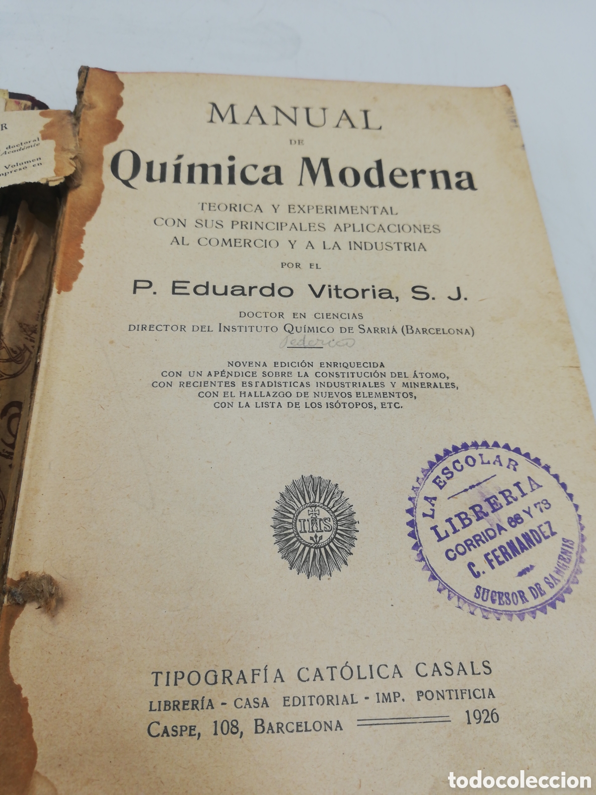 Libros de segunda mano de ciencias: Libro Manual de Qu&iacute;mica Moderna. - Foto 5
