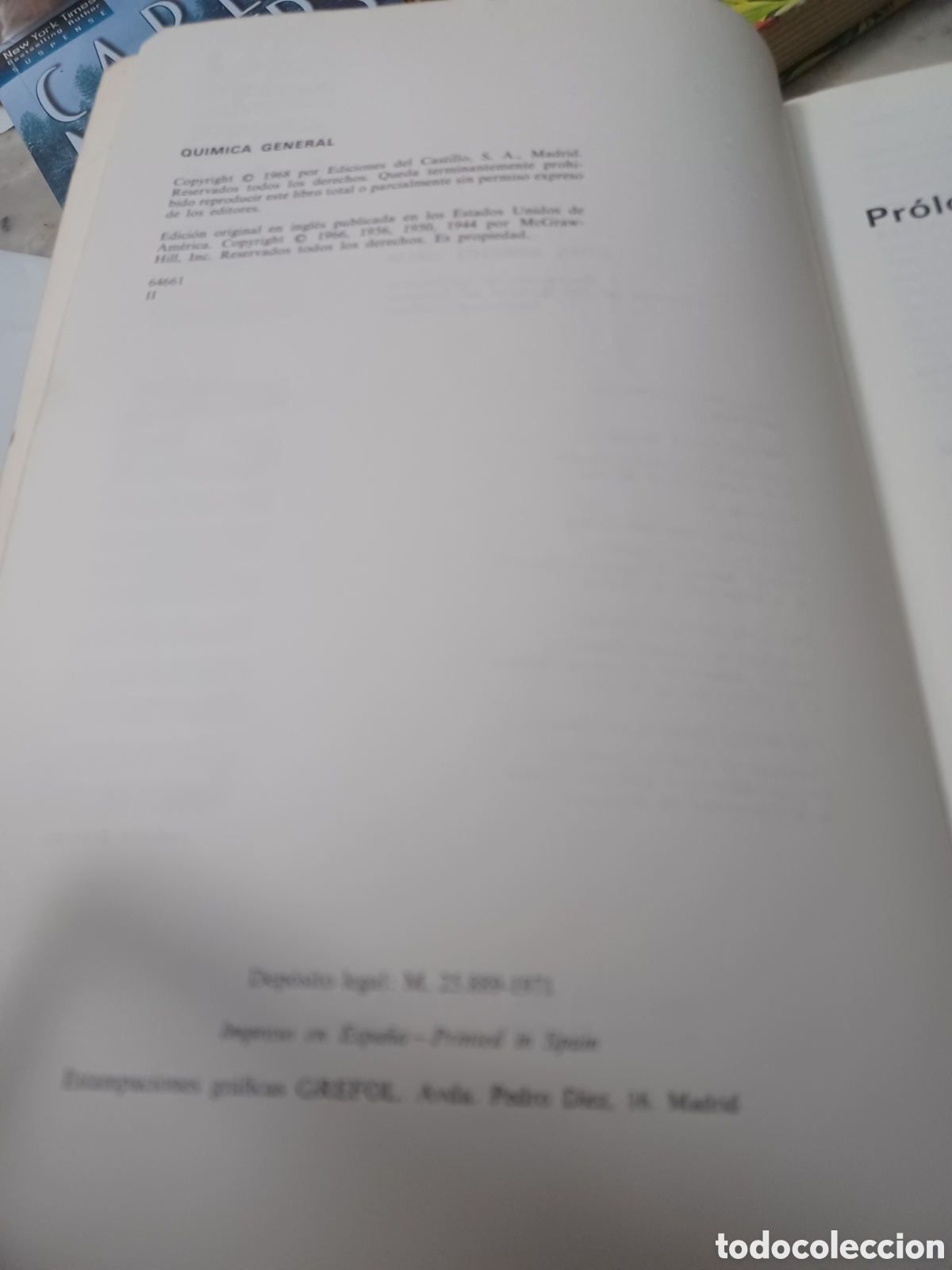 Libros de segunda mano de ciencias: Barybook C66. . Quimica General John A.TIMM. Ediciones del castillo - Foto 3