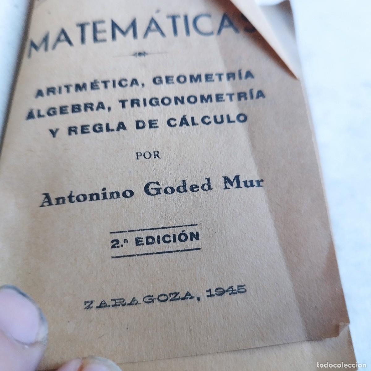 Libros de segunda mano de ciencias: MATEMATICAS / ANTONIO GODED MUR / TXT 121 / - Foto 4