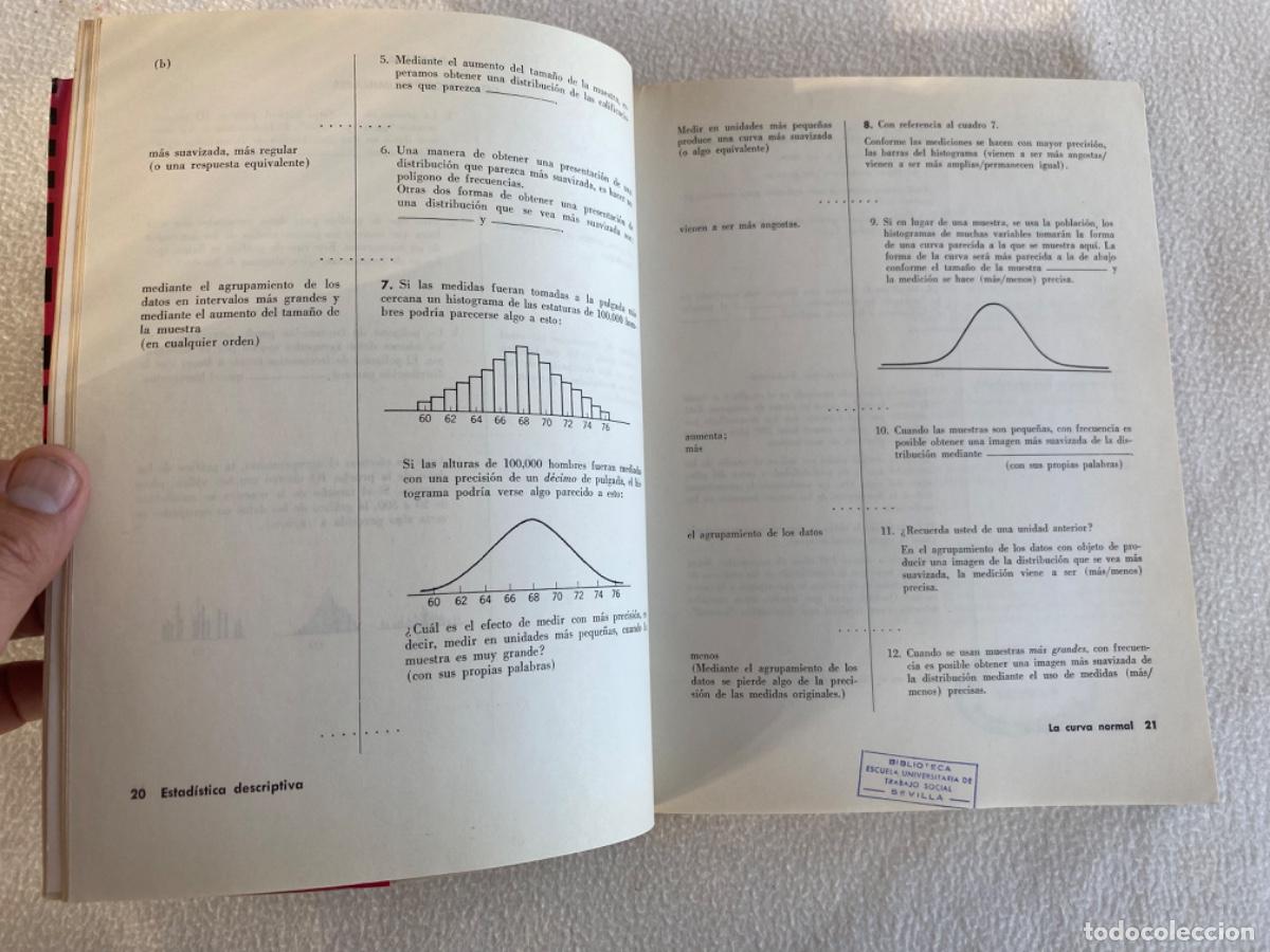Libros de segunda mano de ciencias: ESTADISTICA DESCRIPTIVA - Texto programado volumen 2 - Gotkin, Lassar G. y Goldstein, Leo S. - Foto 5