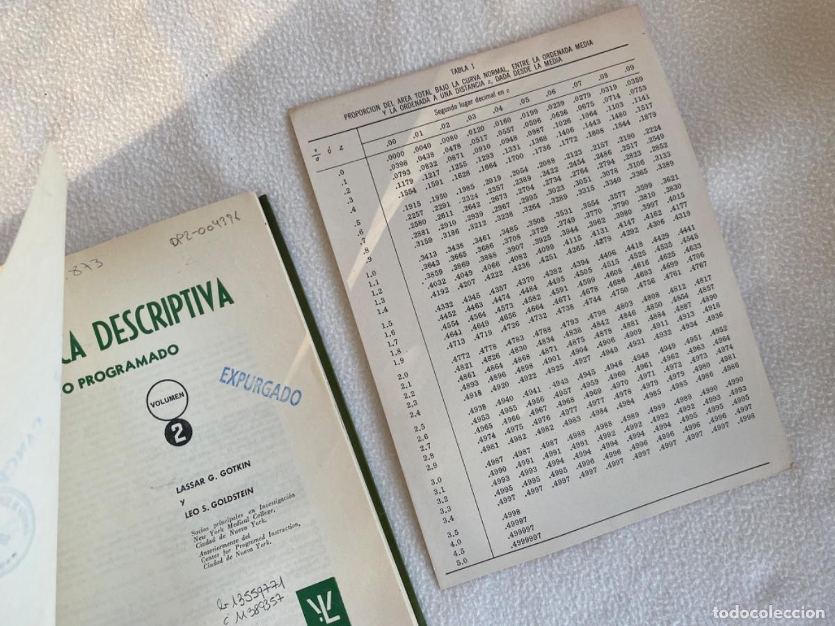 Libros de segunda mano de ciencias: ESTADISTICA DESCRIPTIVA - Texto programado volumen 2 - Gotkin, Lassar G. y Goldstein, Leo S. - Foto 9