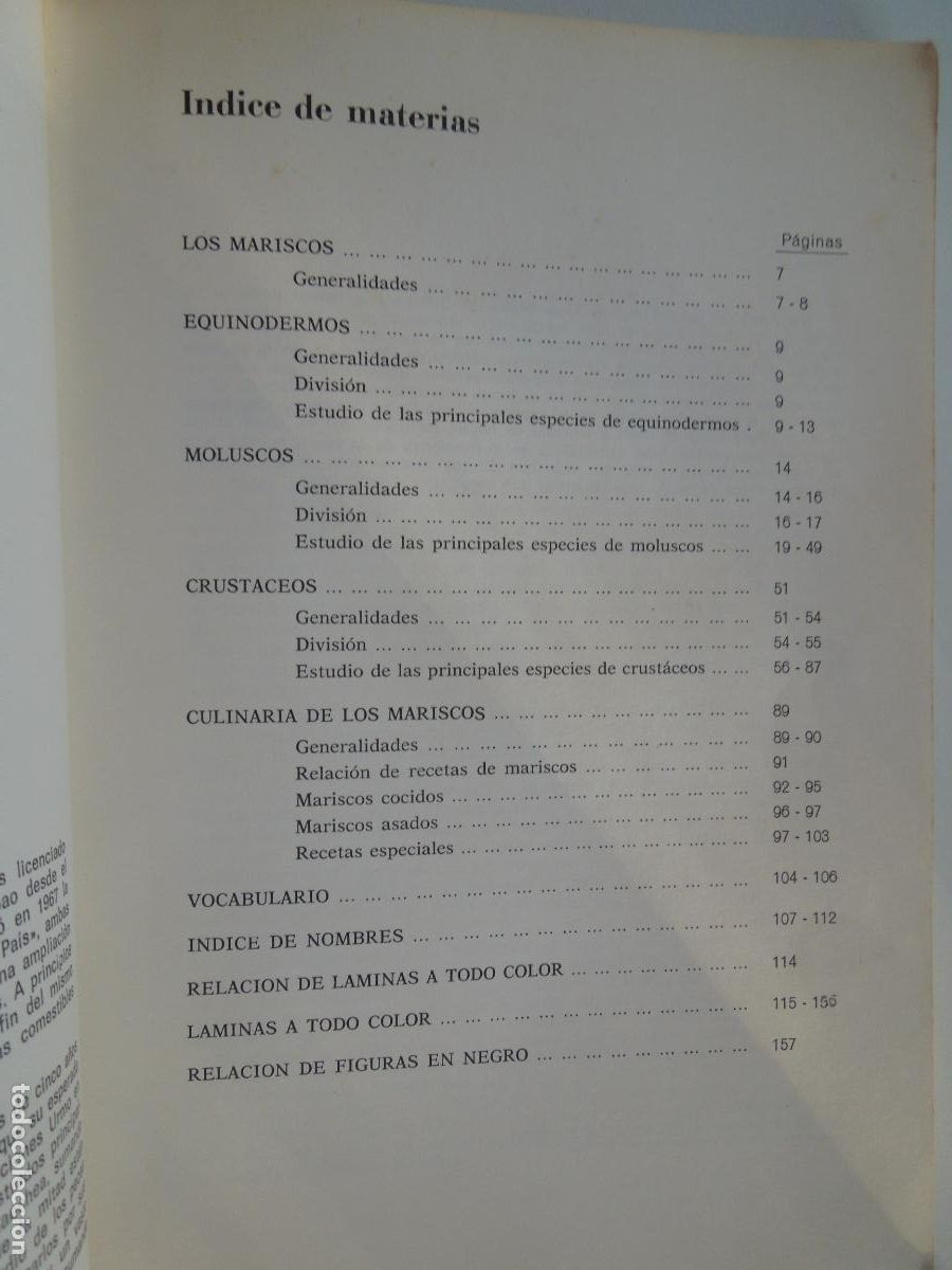 Libros de segunda mano: LOS MARISCOS - ROBERTO LOTINA BENGURIA - 1973. - Foto 9