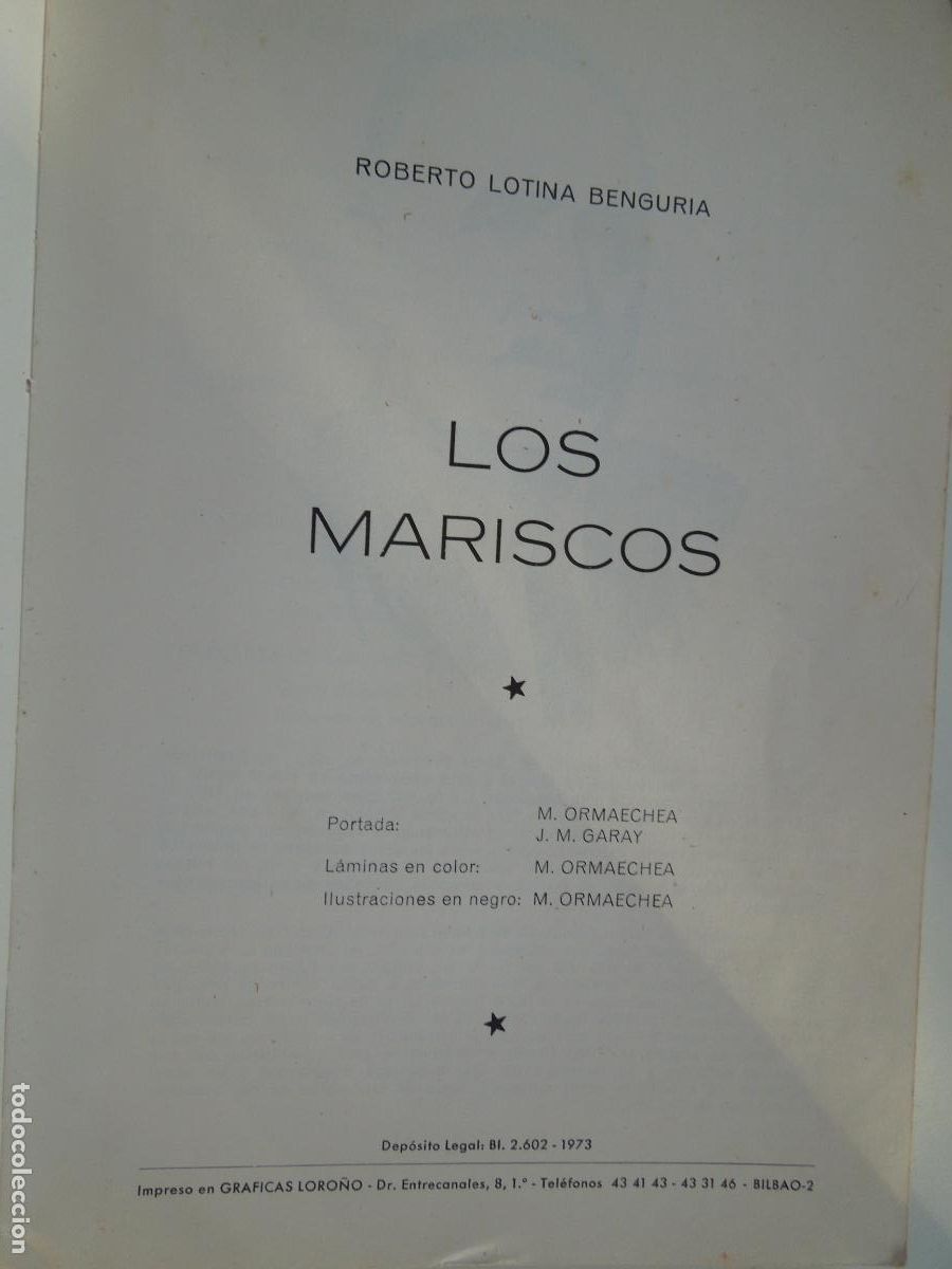 Libros de segunda mano: LOS MARISCOS - ROBERTO LOTINA BENGURIA - 1973. - Foto 10