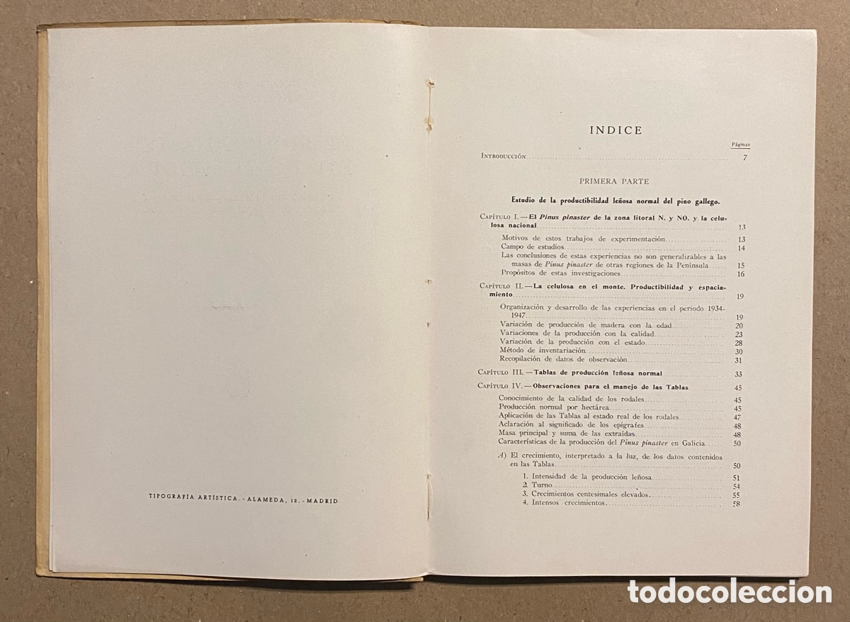 Libros de segunda mano: EL PINUS PINASTER EN PONTEVEDRA. IGNACIO ECHEBERRIA Y SIME&Oacute;N DE PEDRO. - Foto 3