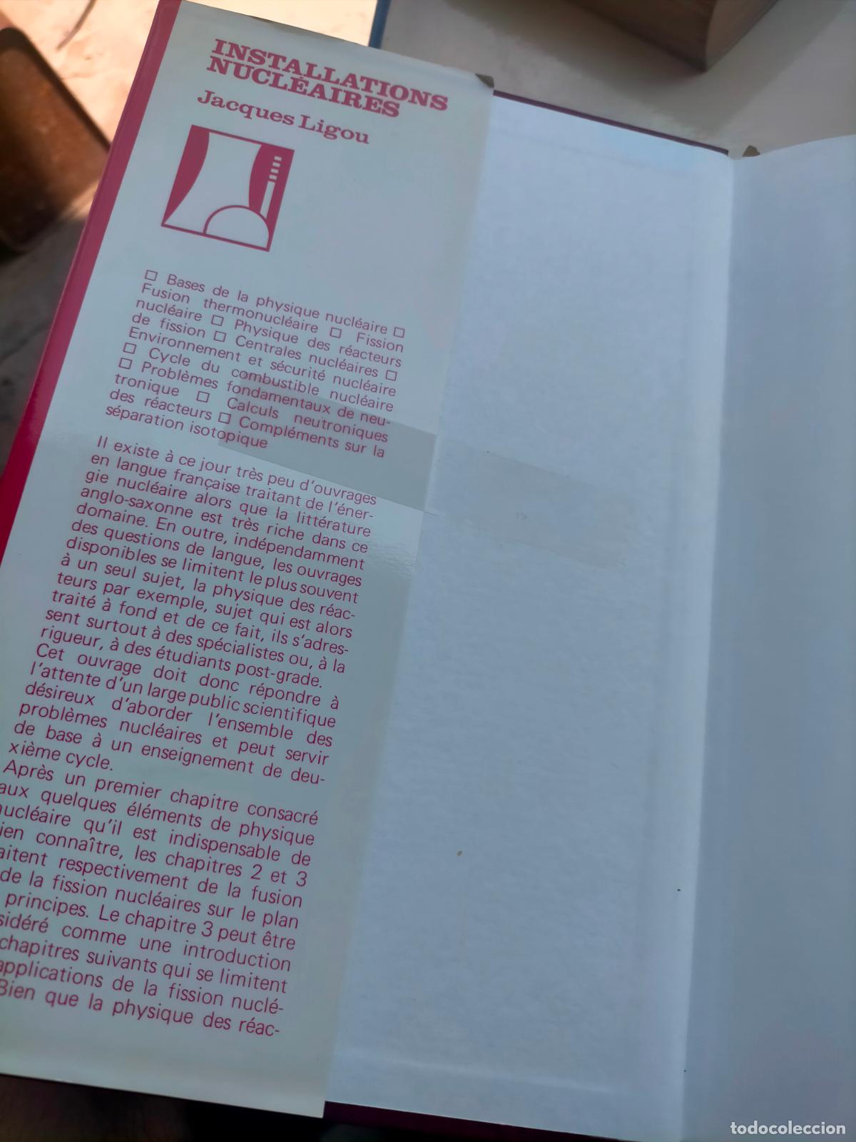 Libros de segunda mano de ciencias: Installations nucl&eacute;aires Jacques Ligou Lausanne - Foto 2