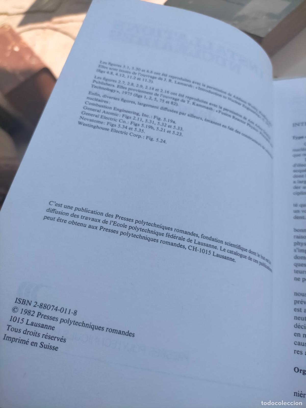 Libros de segunda mano de ciencias: Installations nucl&eacute;aires Jacques Ligou Lausanne - Foto 3