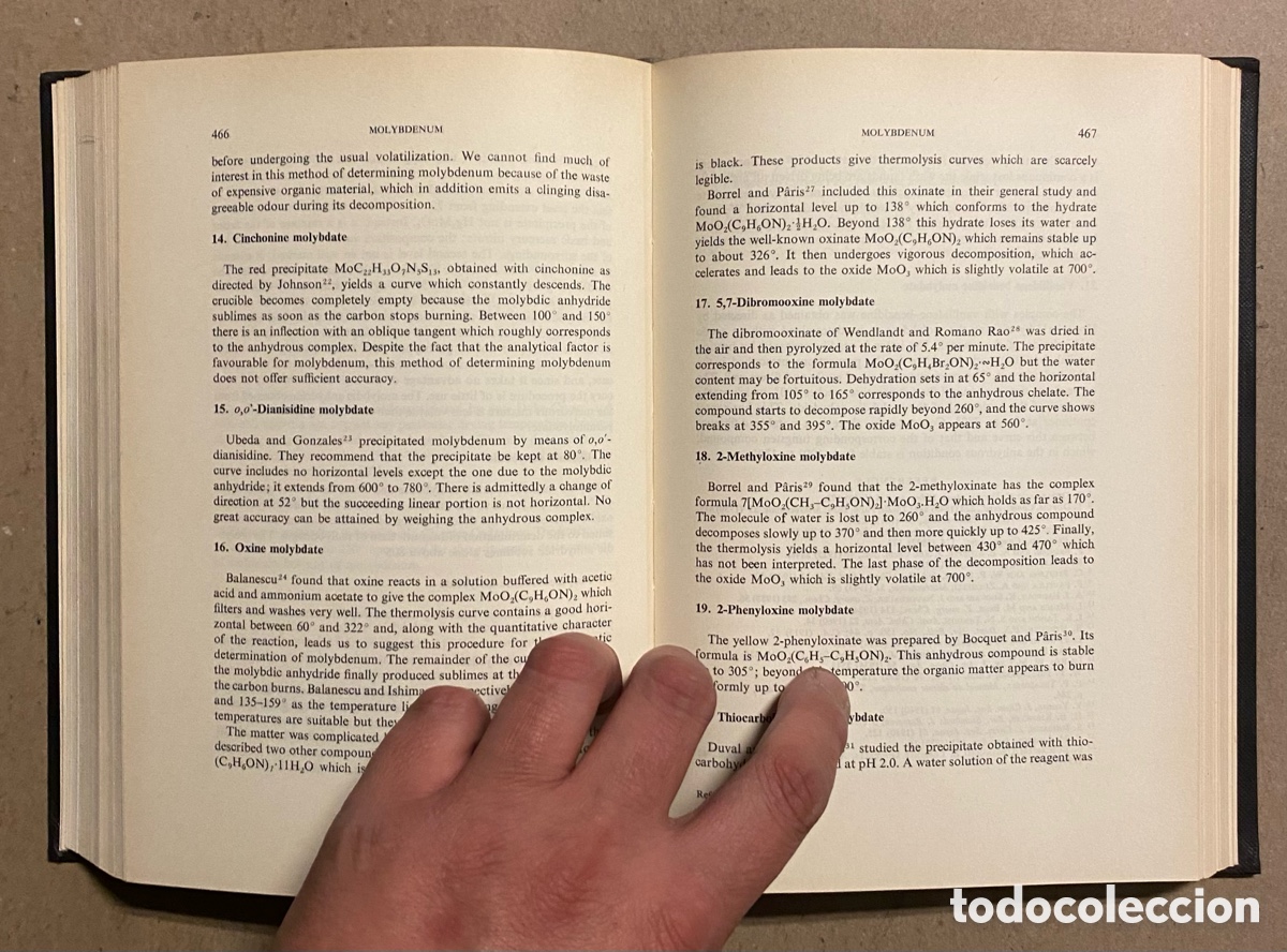 Libros de segunda mano de ciencias: INORGANIC THERMOGRAVIMETRIC ANALYSIS. CLEMENT DUVAL. ELSEVIER PUBLISHING 1963. - Foto 6