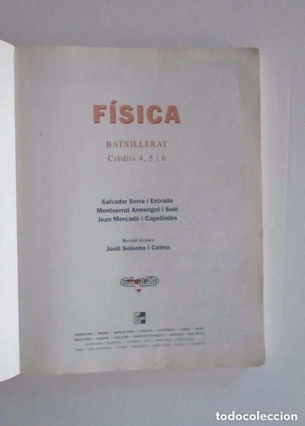 Libros de segunda mano de ciencias: FISICA - BATXILLERAT - Foto 2