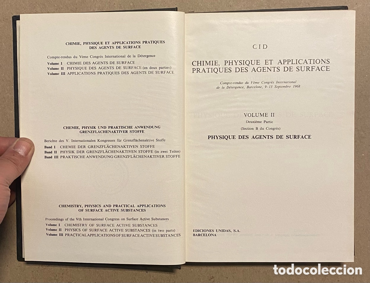 Libros de segunda mano de ciencias: CHIMIE, PHYSIQUE ET APPLICATIONS PRACTIQUES DES AGENTS DU SURFACE. CID. 4 TOMOS. EDICIONES UNIDAS - Foto 17