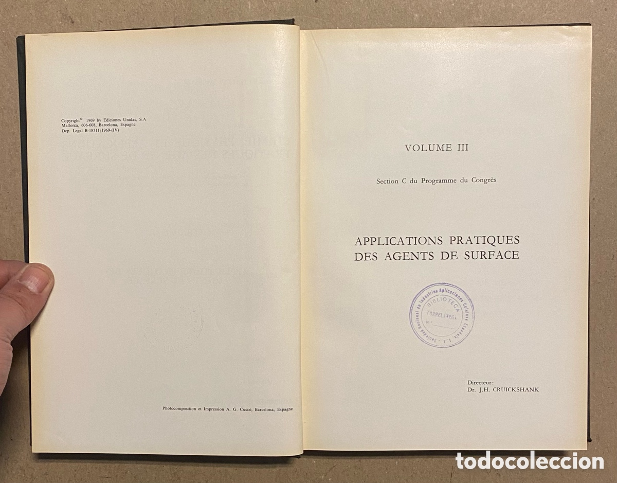Libros de segunda mano de ciencias: CHIMIE, PHYSIQUE ET APPLICATIONS PRACTIQUES DES AGENTS DU SURFACE. CID. 4 TOMOS. EDICIONES UNIDAS - Foto 24