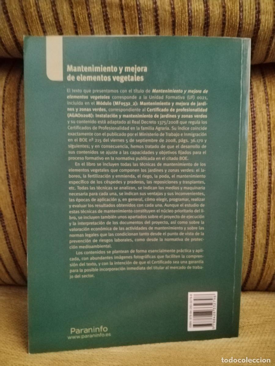 Libros de segunda mano: MANTENIMIENTO Y MEJORA DE ELEMENTOS VEGETALES - Foto 3