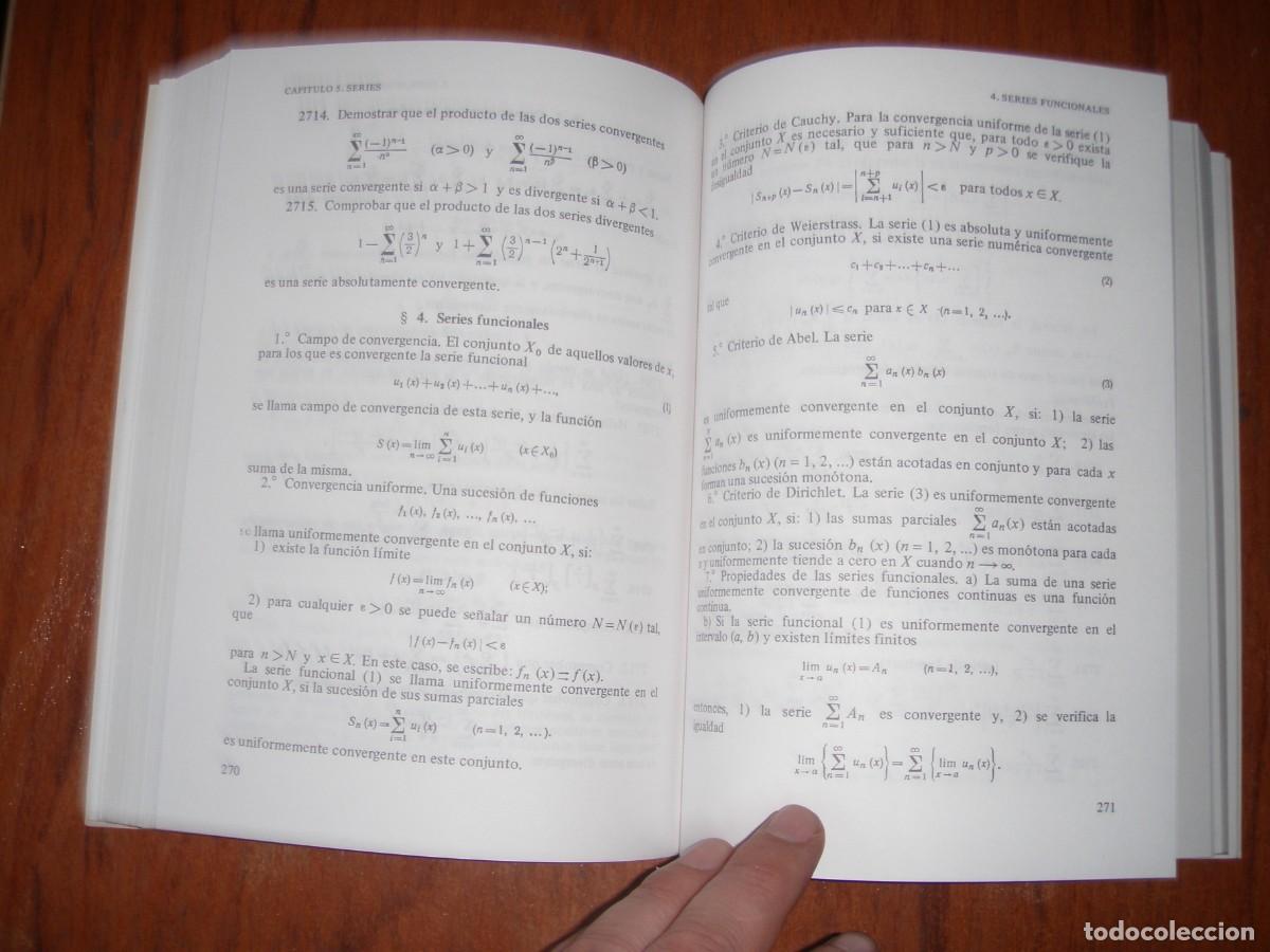 Libros de segunda mano de ciencias: 5000 PROBLEMAS DE AN&Aacute;LISIS MATEM&Aacute;TICO PARANINDO DEMIDOVICH - Foto 8