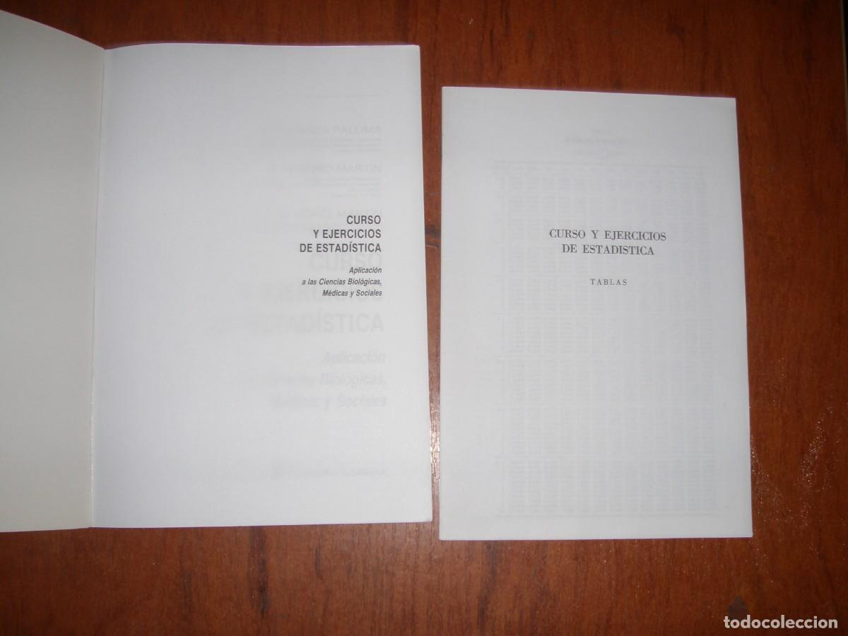 Libros de segunda mano de ciencias: CURSO Y EJERCICIOS DE ESTAD&Iacute;STICA ALHAMBRA UNIVERSIDAD - Foto 3