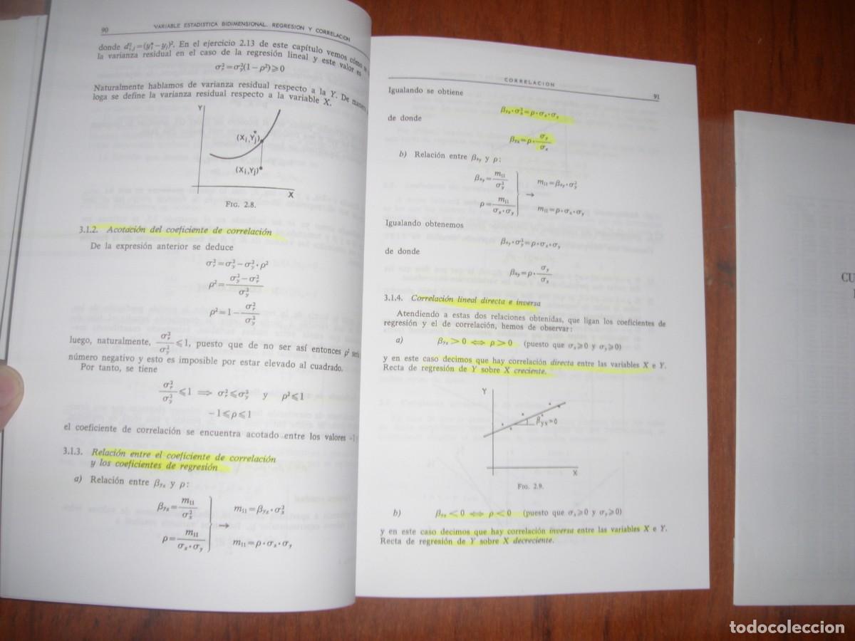Libros de segunda mano de ciencias: CURSO Y EJERCICIOS DE ESTAD&Iacute;STICA ALHAMBRA UNIVERSIDAD - Foto 6