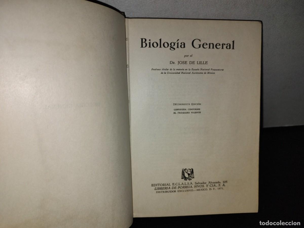 Libros de segunda mano: 100- BIOLOG&Iacute;A GENERAL - DR. JOS&Eacute; DE LILLE - 1971 - Foto 4