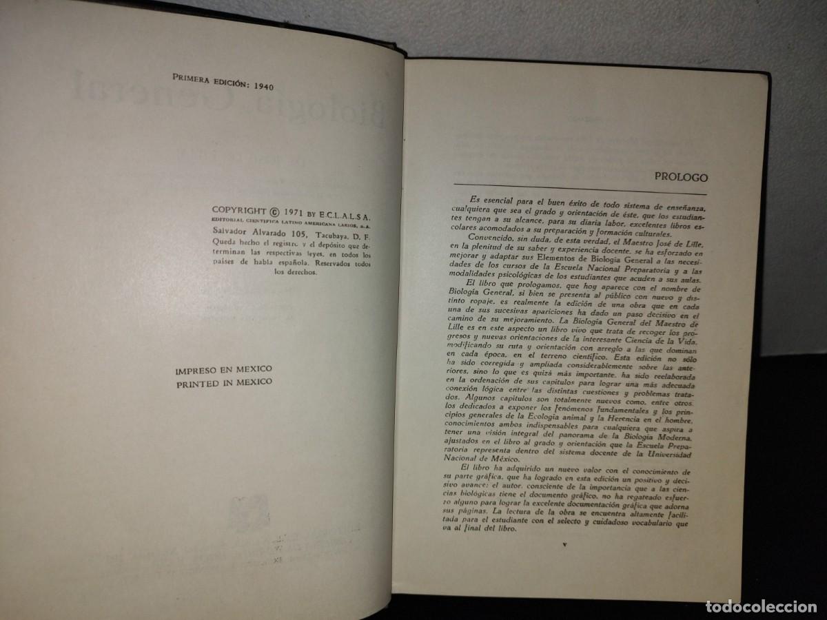 Libros de segunda mano: 100- BIOLOG&Iacute;A GENERAL - DR. JOS&Eacute; DE LILLE - 1971 - Foto 5