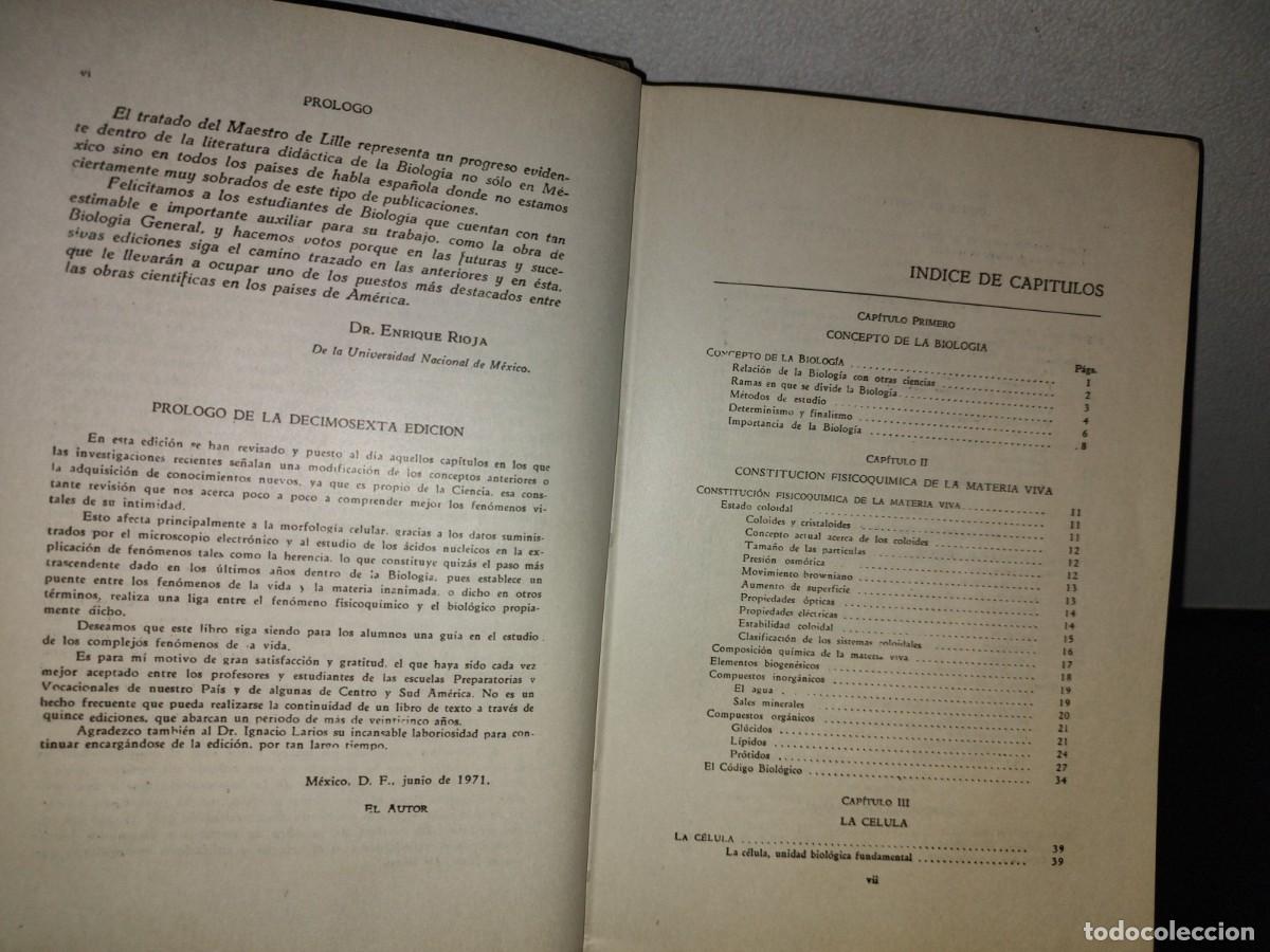 Libros de segunda mano: 100- BIOLOG&Iacute;A GENERAL - DR. JOS&Eacute; DE LILLE - 1971 - Foto 6