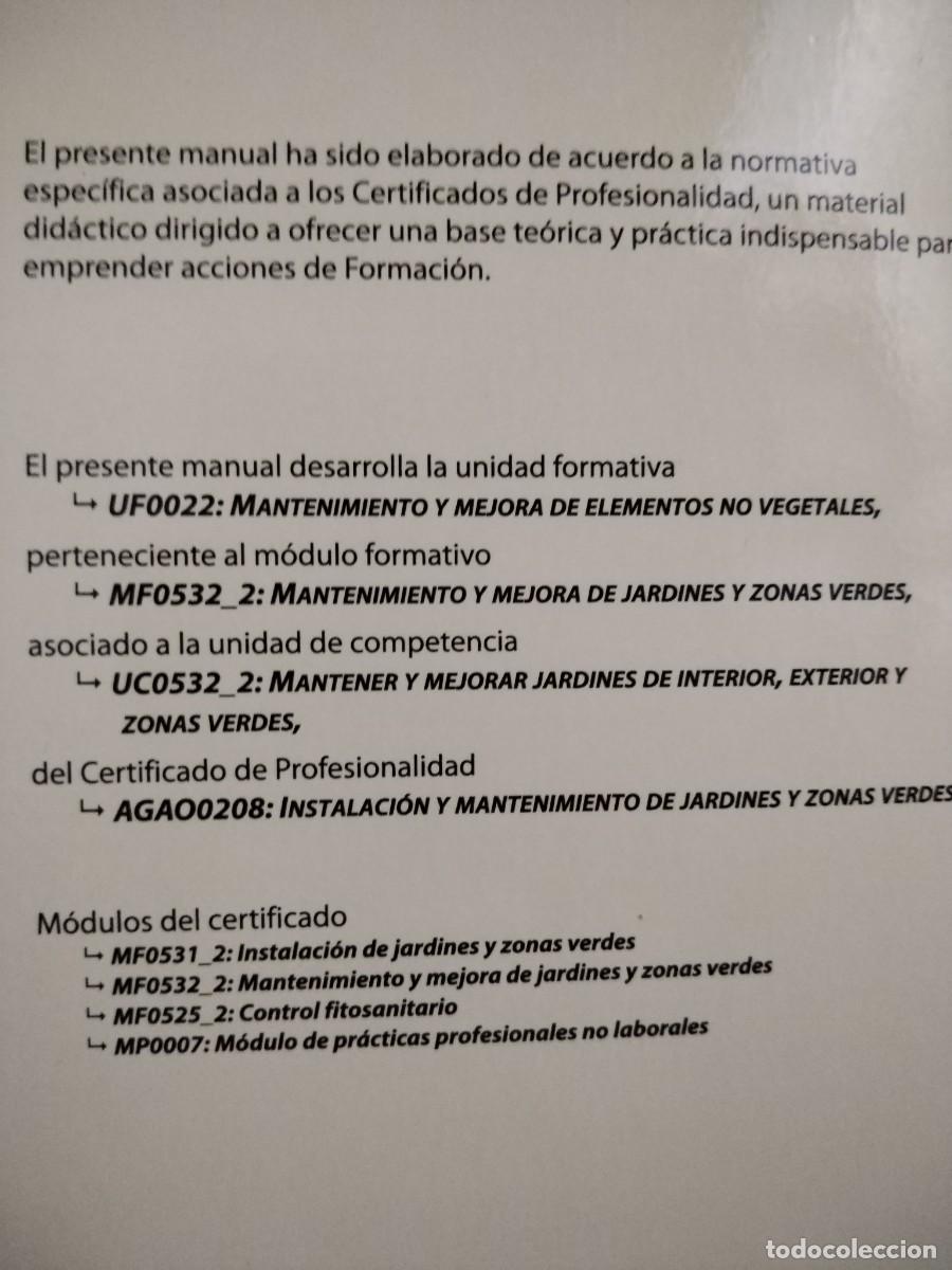 Libros de segunda mano: MANTENIMIENTO Y MEJORA DE ELEMENTOS NO VEGETALES - Foto 4