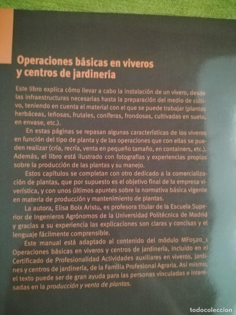 Libros de segunda mano: OPERACIONES B&Aacute;SICAS EN VIVEROS Y CENTROS DE JARDINER&Iacute;A - Foto 4