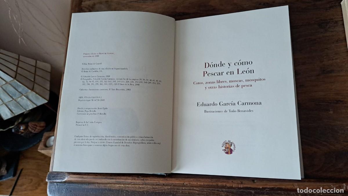 Libros de segunda mano: DONDE Y COMO PESCAR EN LEON / Eduardo Garc&iacute;a Carmona - Foto 4