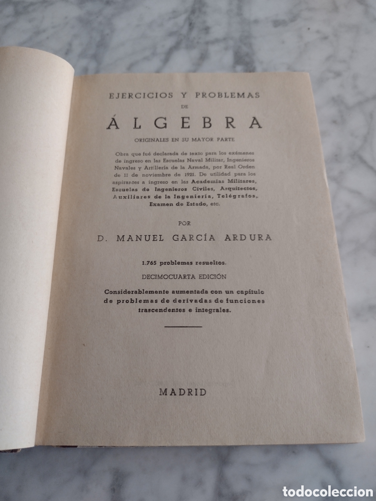 Libros de segunda mano de ciencias: Ejercicios y problemas de &aacute;lgebra - Foto 3