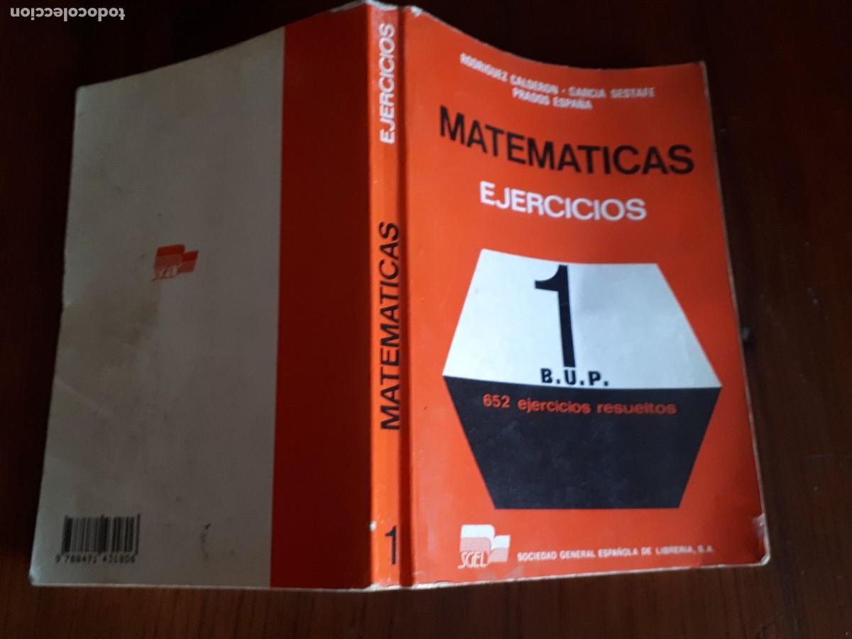 Libros de segunda mano de ciencias: Matematicas, 1 bup. ejercicios.-Rodr&iacute;guez Calder&oacute;n, Carlos Mar&iacute;a. - Foto 2