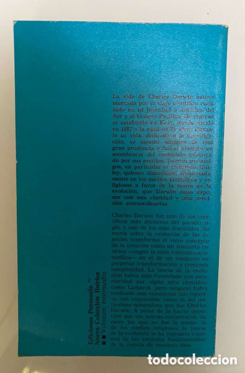 Libros de segunda mano: Teor&iacute;a de la evoluci&oacute;n - DARWIN, Charles - Foto 2