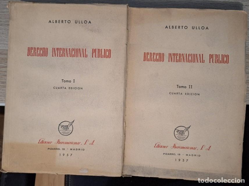 Libros de segunda mano de ciencias: DERECHO INTERNACIONAL PUBLICO. 2 TOMOS. - ULLOA, Alberto. - Foto 1