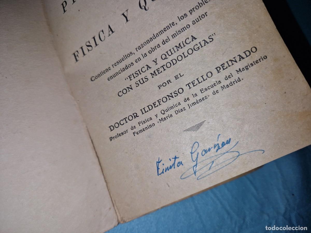 Libros de segunda mano de ciencias: PROBLEMAS DE FISICA Y QUIMICA DE ILDEFONSO TELLO - Foto 2