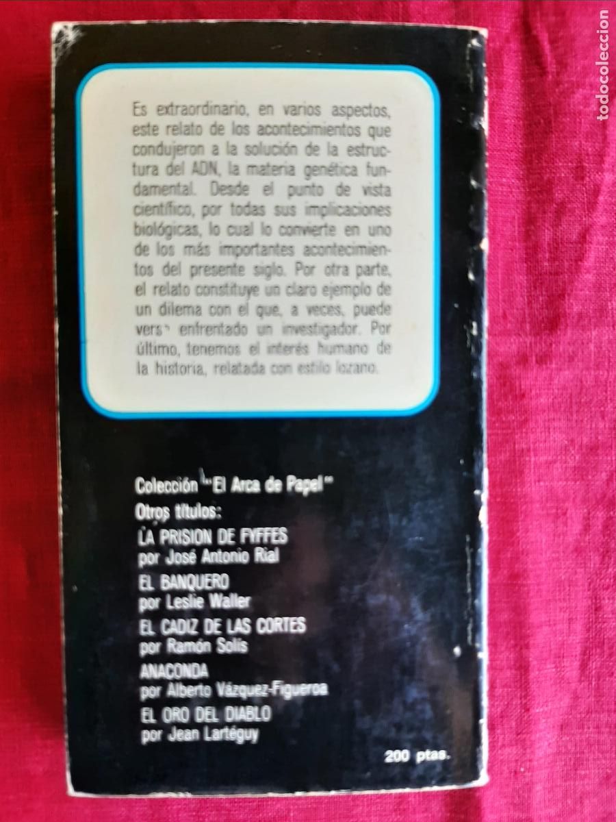 Libros de segunda mano: La doble h&eacute;lice - Watson, James D. - Foto 2