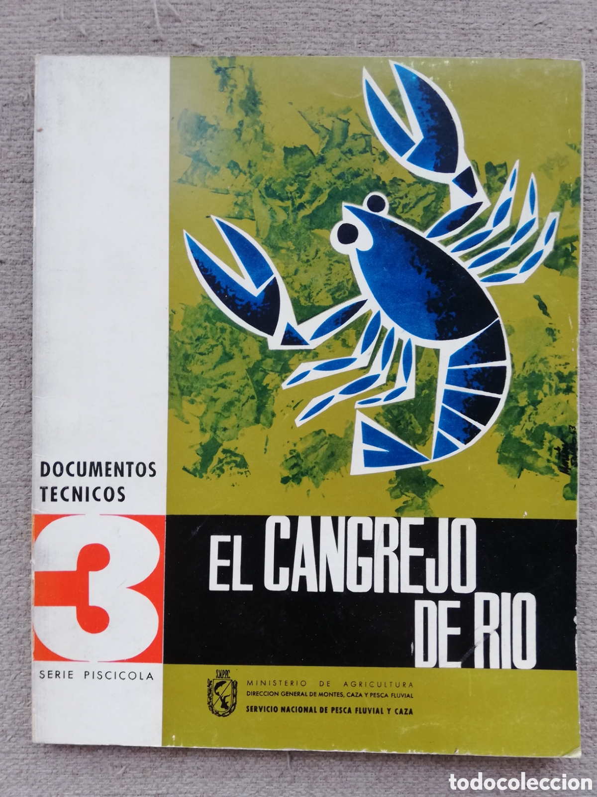 Libros de segunda mano: Documentos t&eacute;cnicos 3. Serie pisc&iacute;cola. El cangrejo de r&iacute;o - Foto 1