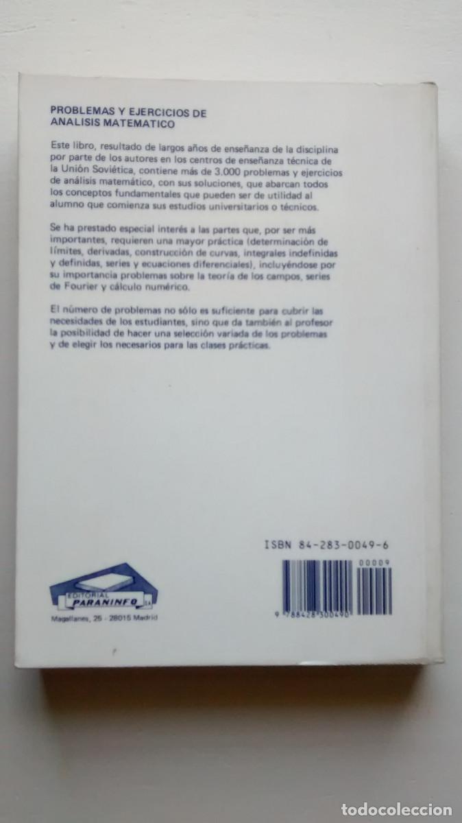 Libros de segunda mano de ciencias: Problemas y ejercicios de an&aacute;lisis matem&aacute;tico - B. Demidovich - Foto 2