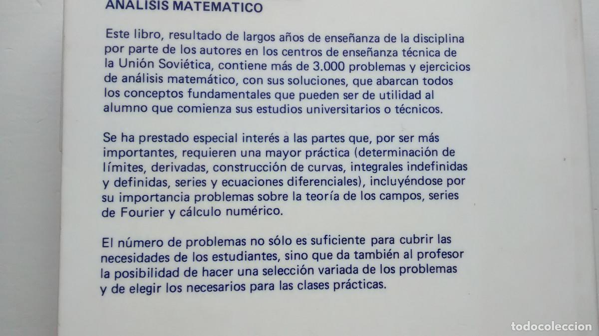 Libros de segunda mano de ciencias: Problemas y ejercicios de an&aacute;lisis matem&aacute;tico - B. Demidovich - Foto 3