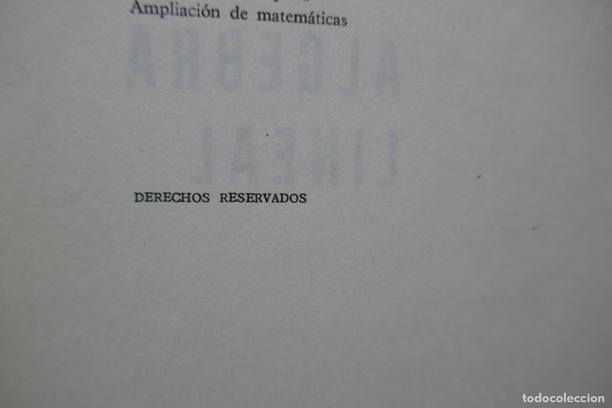 Libros de segunda mano de ciencias: Algebra lineal.- Thomas Ara, Luis - Foto 7