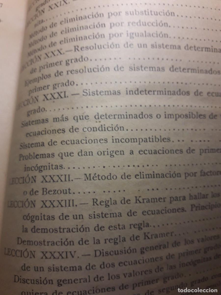 Libros de segunda mano de ciencias: lecciones de &aacute;lgebra - Foto 5