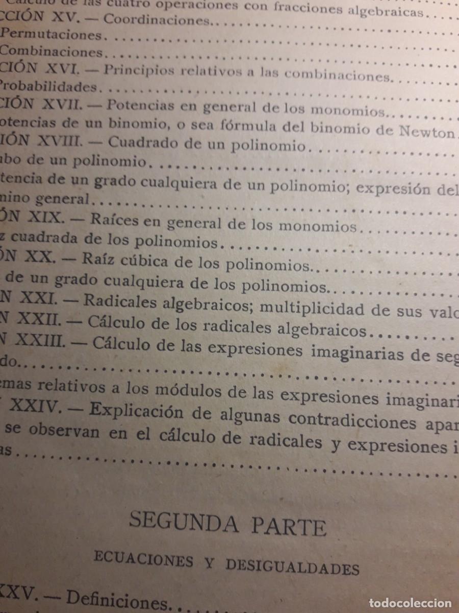Libros de segunda mano de ciencias: lecciones de &aacute;lgebra - Foto 6