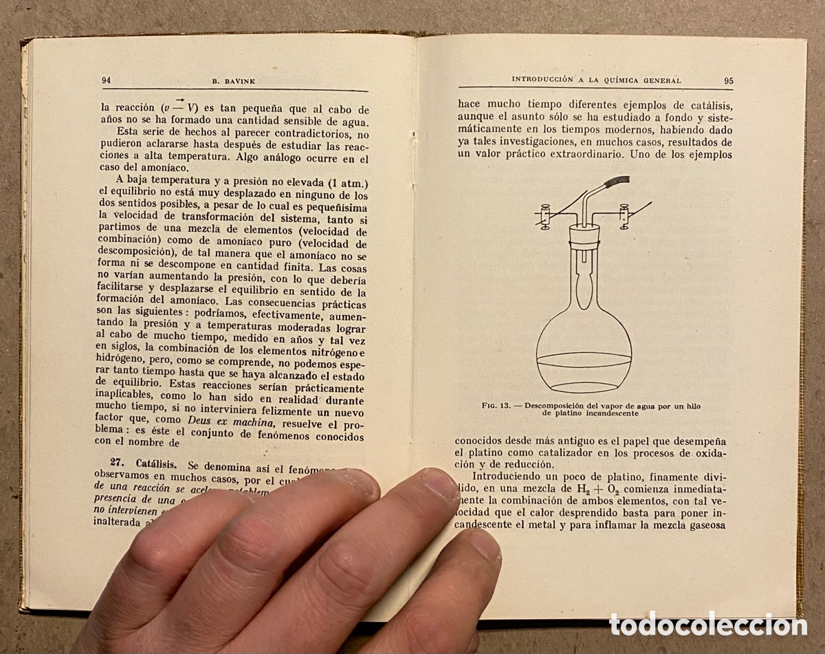 Libros de segunda mano de ciencias: INTRODUCCI&Oacute;N A LA QU&Iacute;MICA GENERAL. B. BAVINK. EDITORIAL LABOR 1946. - Foto 5