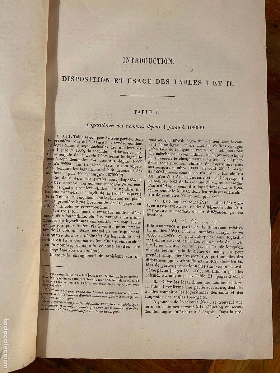 Libros de segunda mano de ciencias: J. HOUEL LOGARITHMES - Foto 3