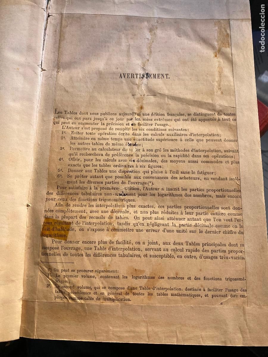 Libros de segunda mano de ciencias: J. HOUEL LOGARITHMES - Foto 5
