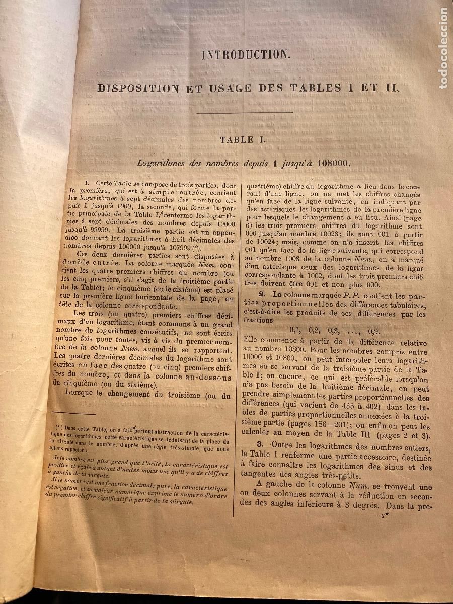 Libros de segunda mano de ciencias: J. HOUEL LOGARITHMES - Foto 7