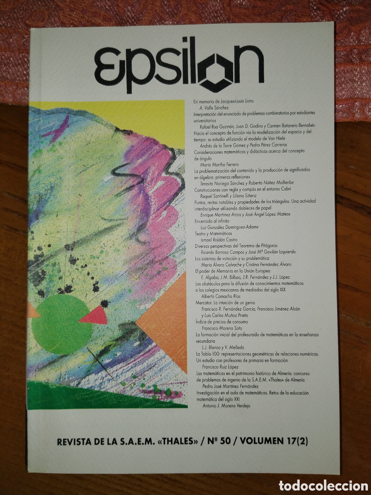 Libros de segunda mano de ciencias: Revista Epsilon matem&aacute;ticas n&uacute;mero 50 - Foto 1