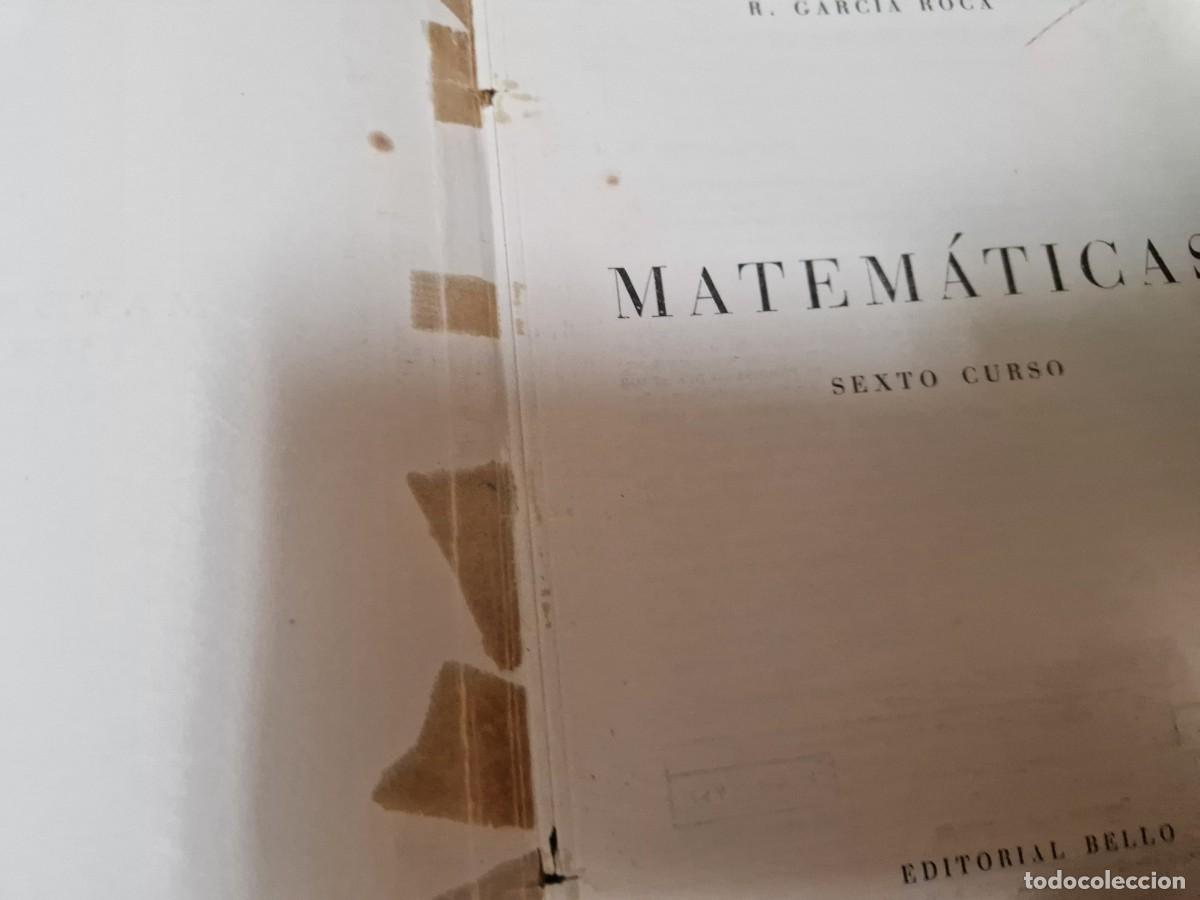 Libros de segunda mano de ciencias: MATEMATICAS 6 CURSO R GARCIA ROCA PLAN 1957 - Foto 2