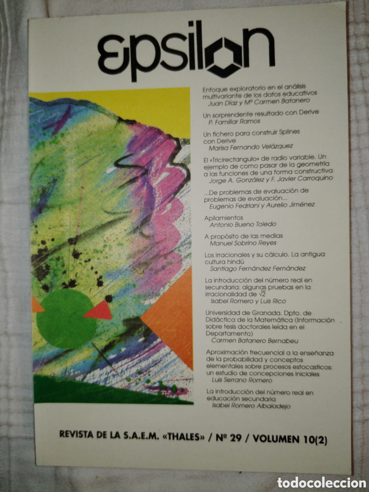 Libros de segunda mano de ciencias: Revista Epsilon n&uacute;mero 29. Matem&aacute;ticas - Foto 1