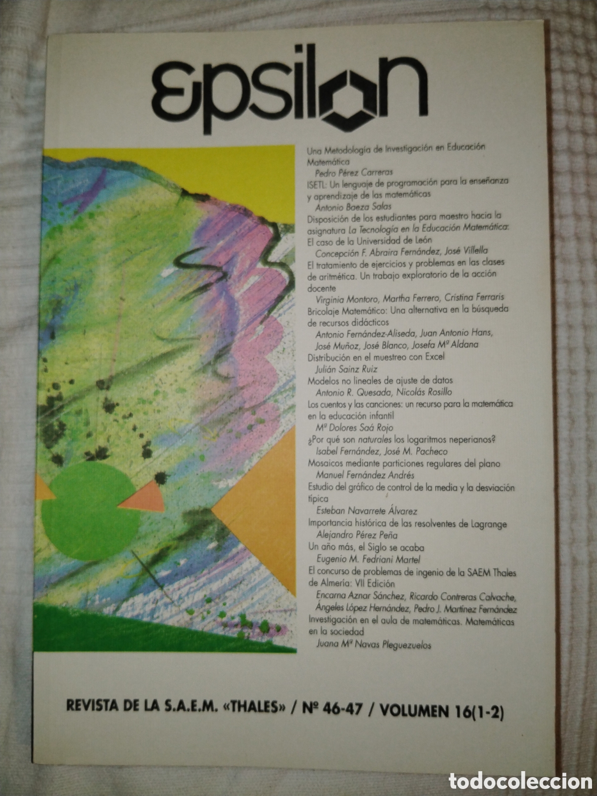 Libros de segunda mano de ciencias: Revista Epsilon n&uacute;mero 46/47. Matem&aacute;ticas - Foto 1