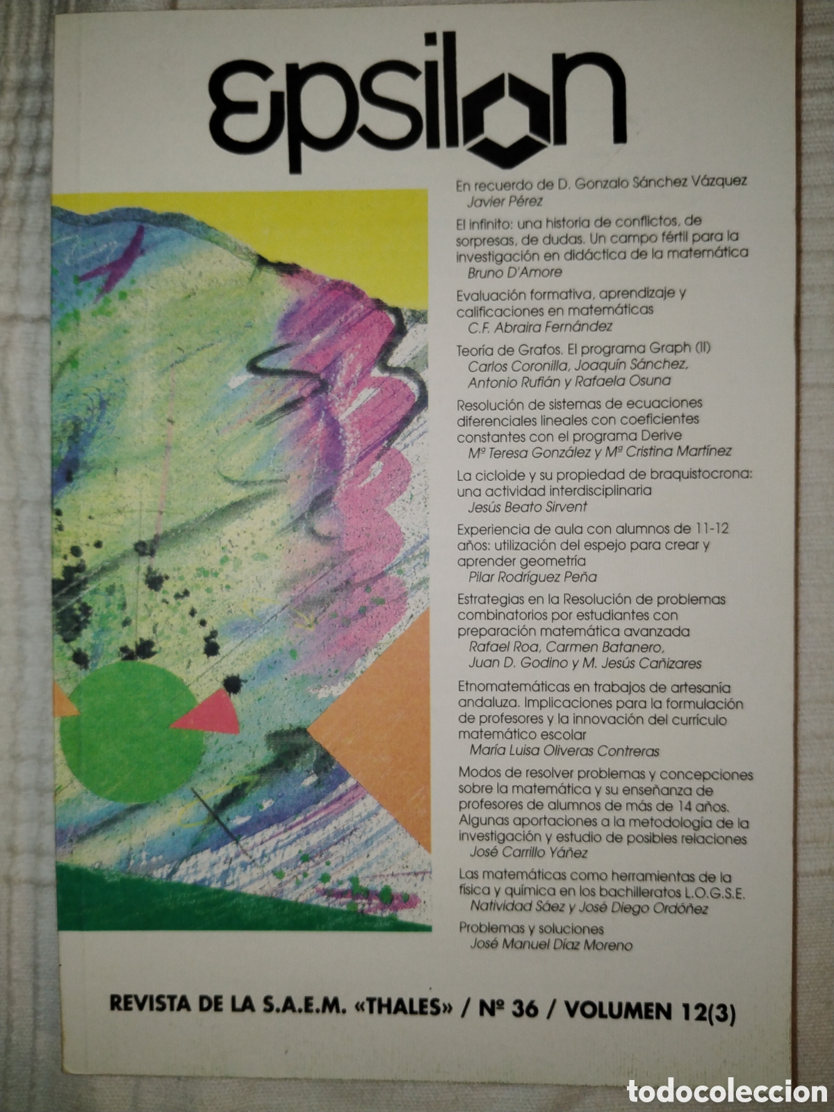 Libros de segunda mano de ciencias: Revista Epsilon n&uacute;mero 36. Matem&aacute;ticas - Foto 1